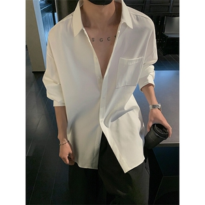 垂感免烫长袖衬衣 C2339-TP4568 春季男防晒休闲内搭衬衫男图片