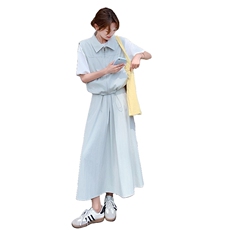时尚休闲工装套装裙女2025夏季新款韩系穿搭无袖马甲半身裙三件套，女装套装/套裙，2C177
