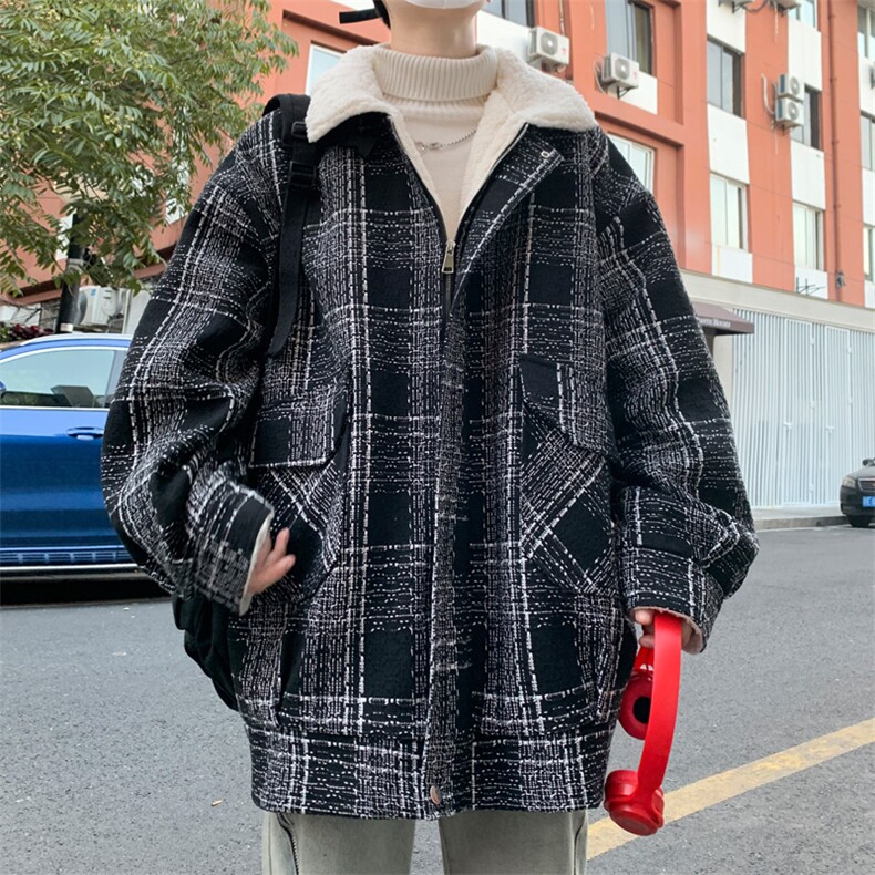 羊羔毛棉服男2025冬季新款休闲外套潮牌棉衣棉袄 M199 P120 控158图片