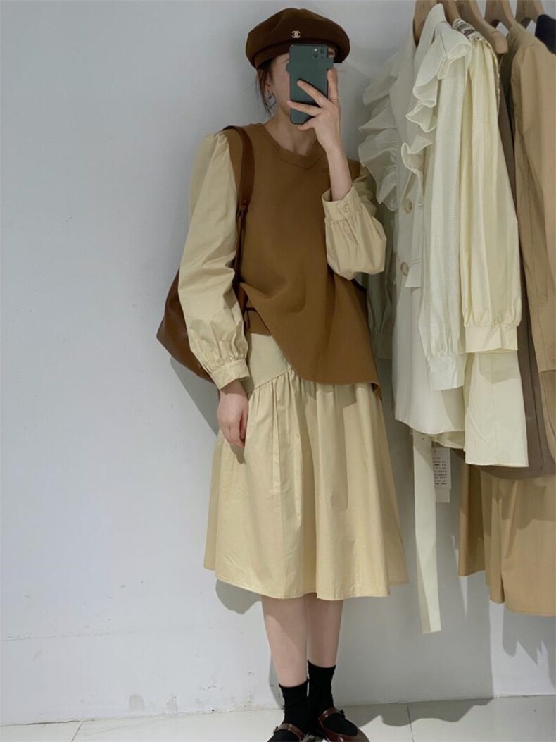 马甲?连衣裙两件套，女装马甲，驿谷