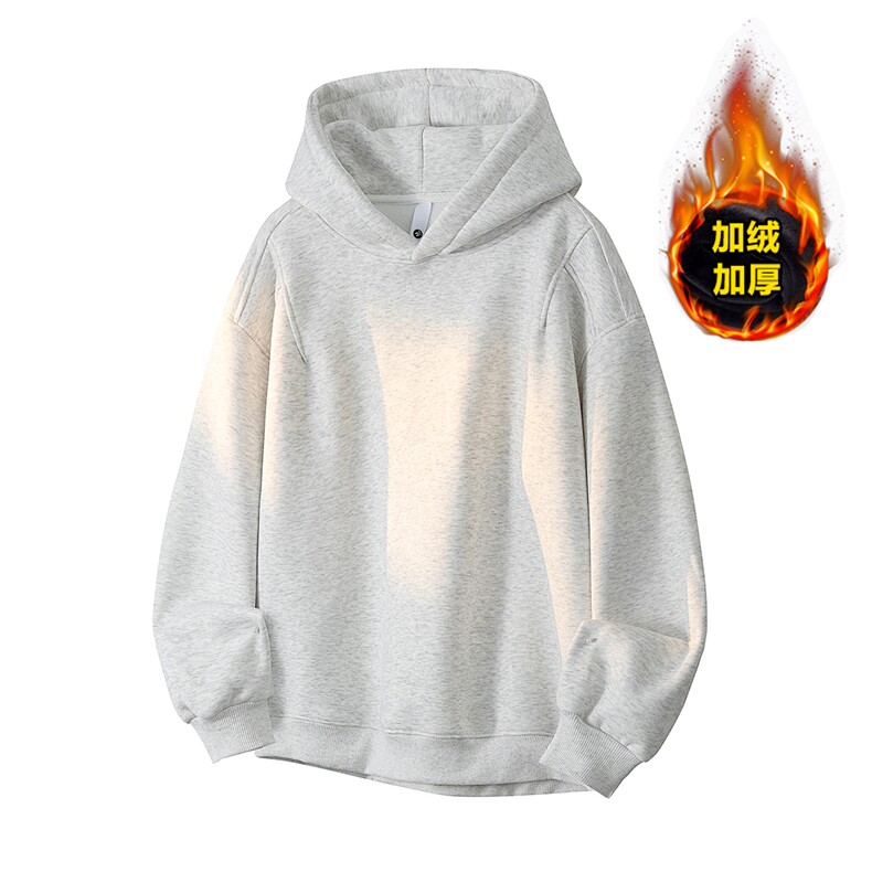 高品质秋冬加绒卫衣连帽上衣D329-QM253-加绒P65-控98，男装卫衣，电商D329