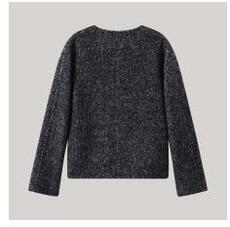 2025年秋季新款百搭V领针织开衫，女装针织衫/毛衣，米咔羊绒