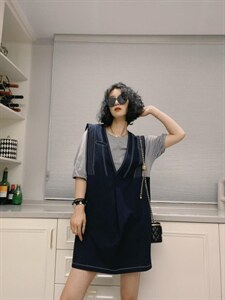 假二件套连衣裙ＭL,女装连衣裙,可纳奇