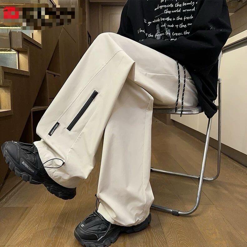 防水冲锋裤男夏季软壳潮牌痞帅工装美式高街宽松直筒机能休闲裤子，男装休闲裤，星座1005-4