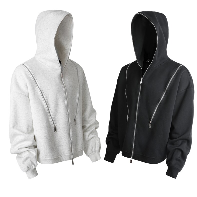 春季重磅380克全棉直播拉链套头连帽卫衣外套AH910-P47,女装短外套,星座610B-1