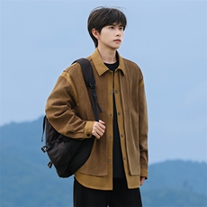 JK25028-P80秋季新款大码灯芯绒拼接夹克外套控138，男装夹克，星座109