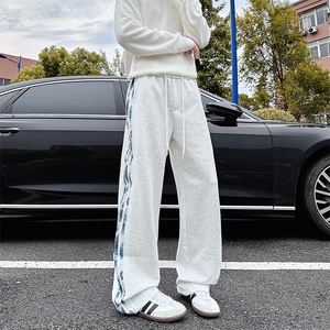 XK60022-P35 条纹休闲裤男春秋款潮牌痞帅炸街宽松运动裤青少年图片