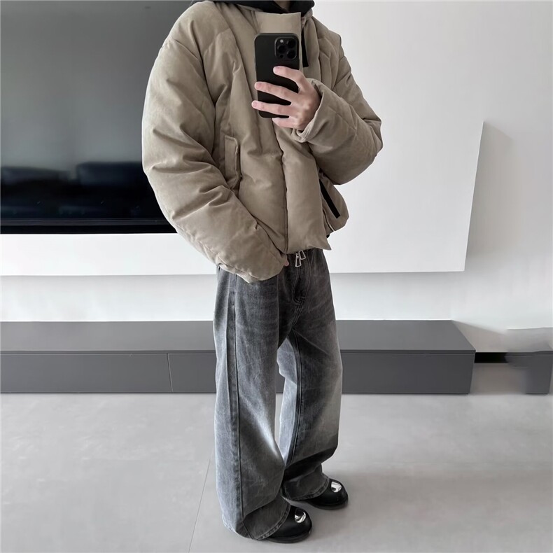 网图短款立领加厚棉服保暖小个子面包服棉衣外套A025-ZY18306-P88,男装棉衣,电商A025