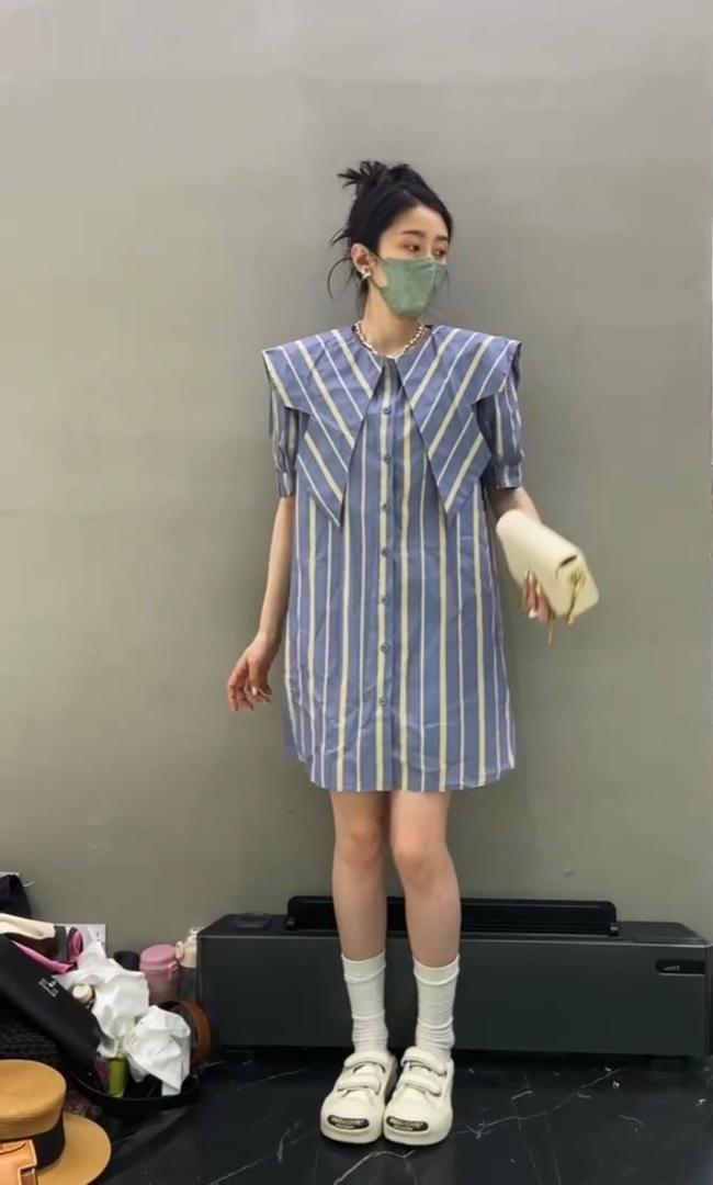小清新休闲显瘦可爱气质淑女连衣裙,女装连衣裙,L·H·X