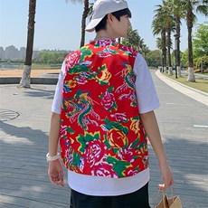 MJ02常年有货大花马甲双层团队服喜庆婚礼服M-5XL大码，男装背心/马甲，星座115A(原星座507）