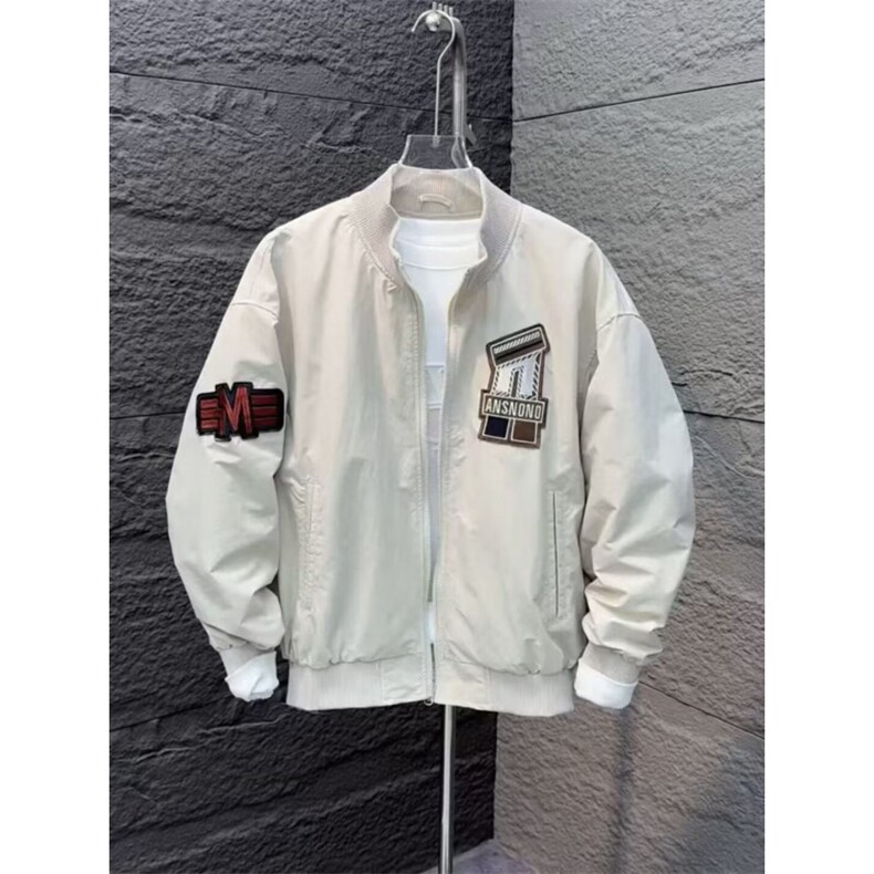 1506-1/J33931/P57新款潮牌美式贴标刺绣棒球服外套男士高档夹克图片
