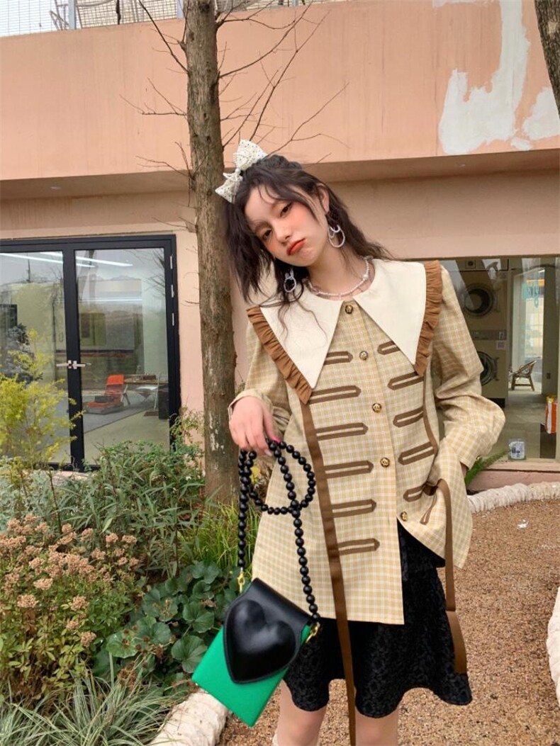 飘带系宽松衬衫，女装衬衫，YOUER DENG