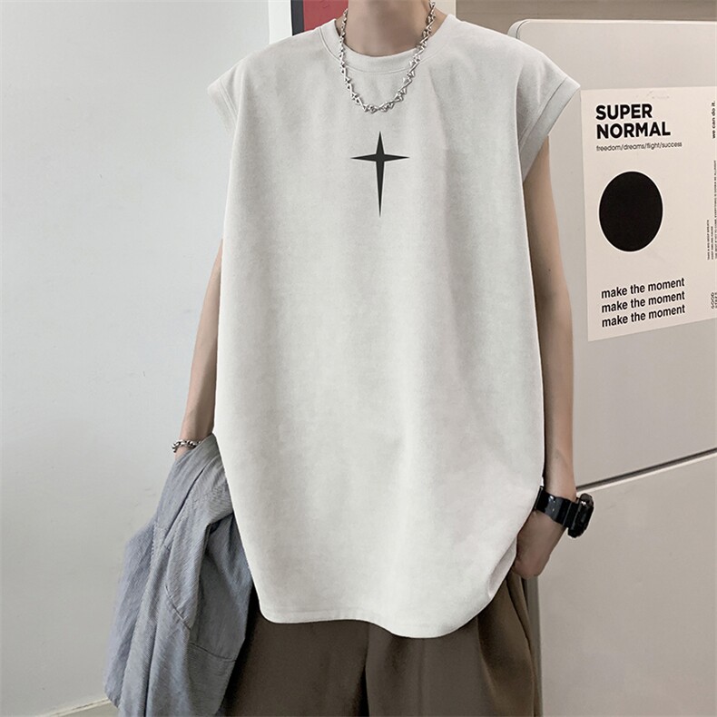 量大优可提供视频2024夏季美式麂皮绒背心D223A-BP2407-P18，男装背心/马甲，电商019-1