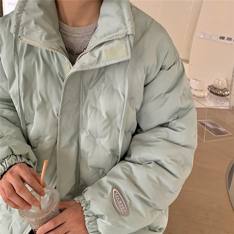 定制面料棉衣男港风半高领棉服男外套男8707P125控168,男装棉衣,星座226-1