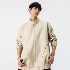 美拉德机车PU皮衣外套春季新款美式复古宽松夹克A406JK6001P75，男装夹克，星座309（原A406）