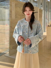 璀璨刺绣短外套女重工钉珠上衣2025春季新款轻奢风拼接别致夹克衫，女装短外套，浙宝208A