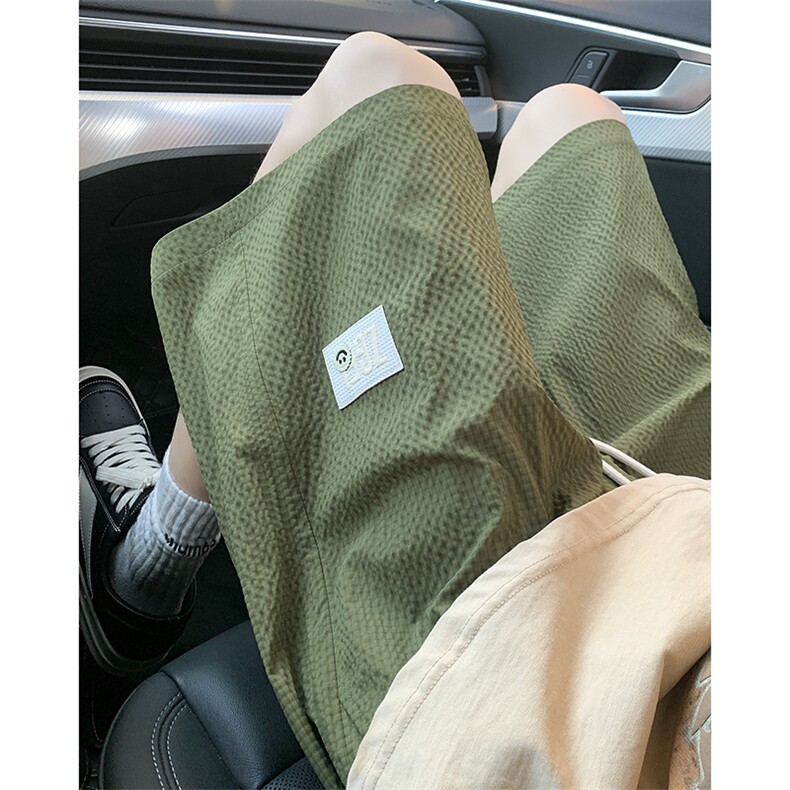 夏季新款泡泡格贴标短裤XZ604-DK215-特P25控49,男装牛仔裤,星座604