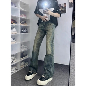 牛仔裤男2025新款直筒宽松阔腿美式vibe高街裤子潮牌百搭NZ8079图片