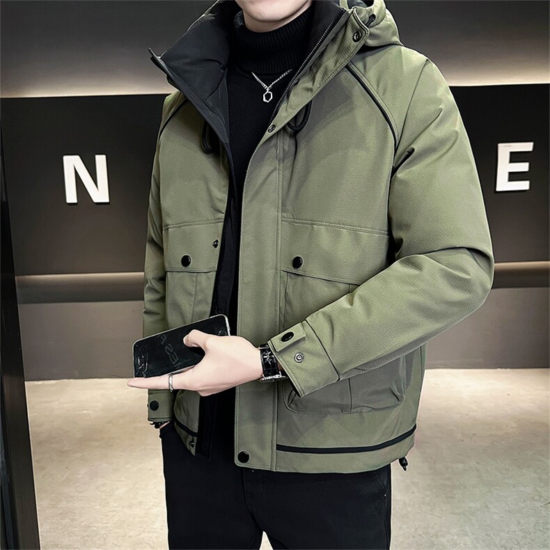 标50绒备货连帽防水冲锋衣冬季男士羽绒服外套8878-P235控298，男装羽绒服，电商B338