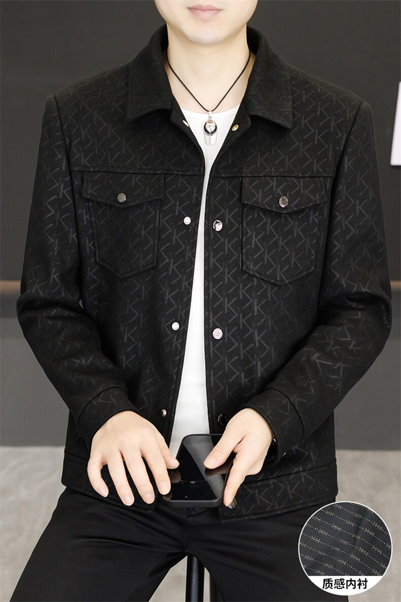 春季夹克男高品质翻领外套型男商务休闲百搭青年外套男S2603-P88,男装夹克,星座310B-3