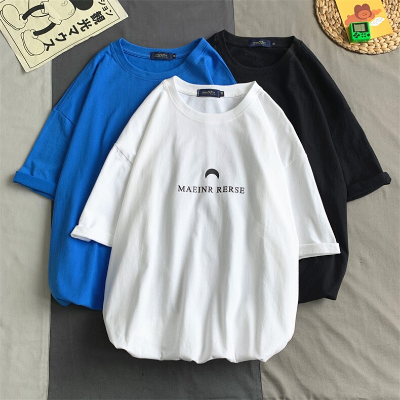纯棉港风情侣印花短袖夏天男女半袖潮流宽松T恤T，男装T恤，星座1103-1