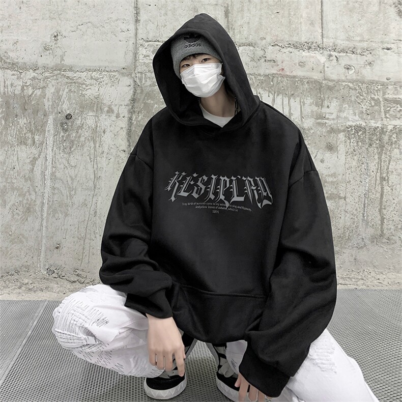 麂皮发泡印花卫衣男 CY1001-TP55控价78 高街潮牌2023连帽外套图片