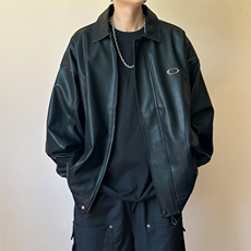 秋季新款绣花皮衣外套日系夹克男潮牌外套A351-AP2557-P115，男装夹克，电商A351