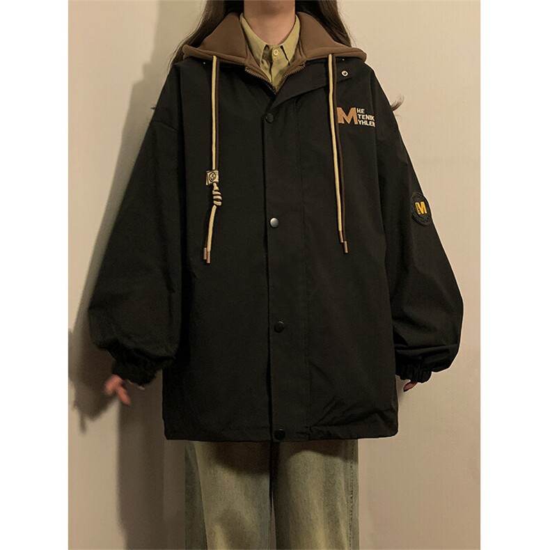 春秋季假两件连帽夹克大码新款夹克外套XZ102B-1-JK2682P85,男装夹克,星座102B-1