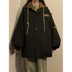 春秋季假两件连帽夹克大码新款夹克外套XZ102B-1-JK2682P85，男装夹克，星座102B-1