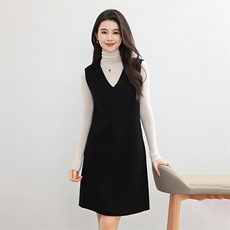 2025百搭时尚简约v领马甲长款裙，女装双面呢大衣，高哲羊绒