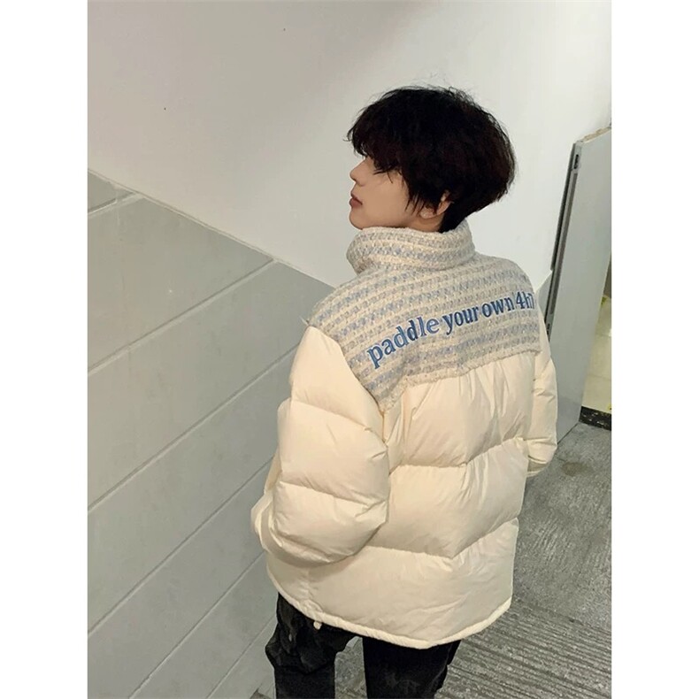 1506-1/M80161情侣款/P71美式拼接立领羽绒棉服男女情侣小香风,男装棉衣,星座1506-1