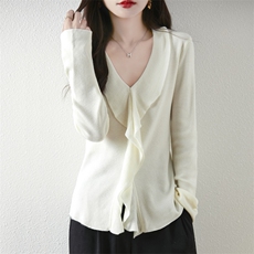 优雅知性女士10%羊毛衫秋冬新款时尚百搭针织衫，女装羊毛衫，东远绒业