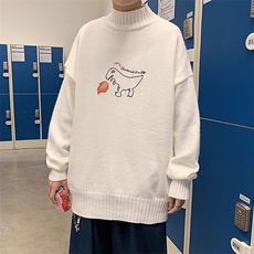 M18040-P45半高领毛衣男士大码针织衫男毛线衣男线衫，男装针织衫/毛衣，电商A040