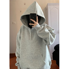 XZ809A/YR01/特P50/控88设计感半拉链连帽卫衣，男装卫衣，星座809A(原222-1)