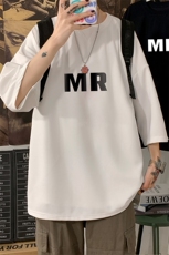 Q11253-P30春夏季七分袖t恤男大码五分袖男短袖中袖，男装T恤，电商A040