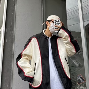 高级感痞帅赛车服美式复古机车外套男飞行员夹克情侣装同款 WT51图片