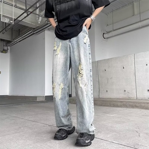 2024美式牛仔裤男款直筒长裤潮  N2256 P45图片
