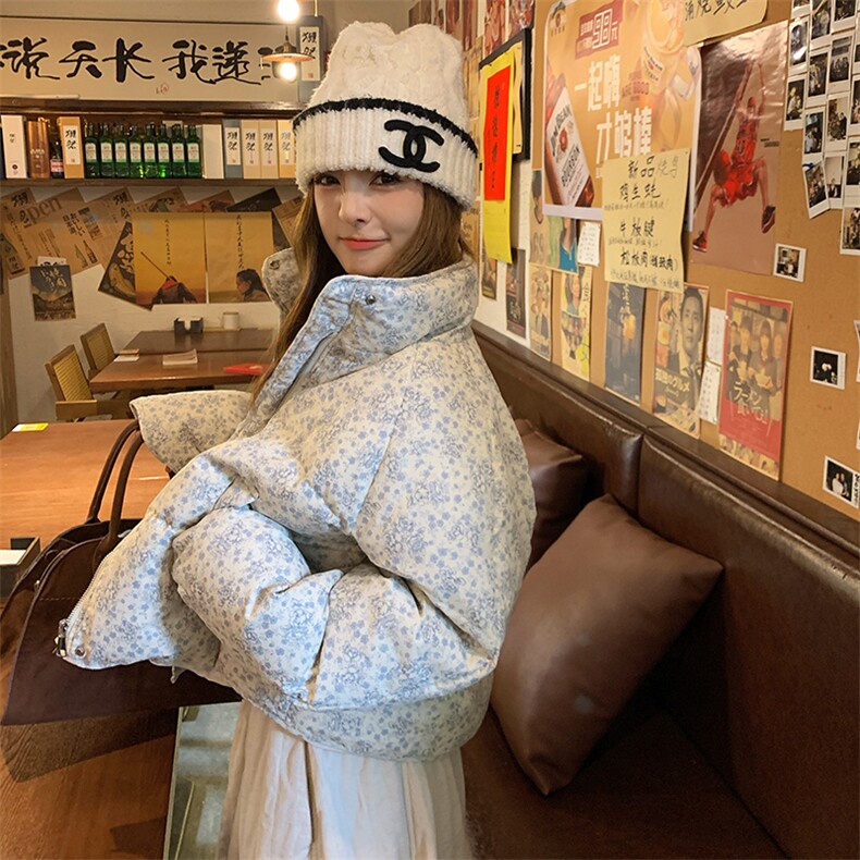 有货【新款】24冬季碎花韩版羽绒服667-P240-K328,女装短外套,2C317