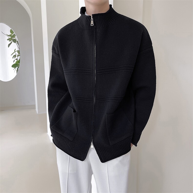 轻熟风男开衫秋冬针织衫外套ks808-p70图片