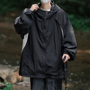 F315-P40 夏季新款山系户外机能连帽夹克男潮牌宽松防晒衣 现货图片