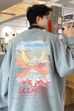 ！2024秋冬新款男士华夫格圆领卫衣潮流学生长袖HWY65P30，男装卫衣，电商B220