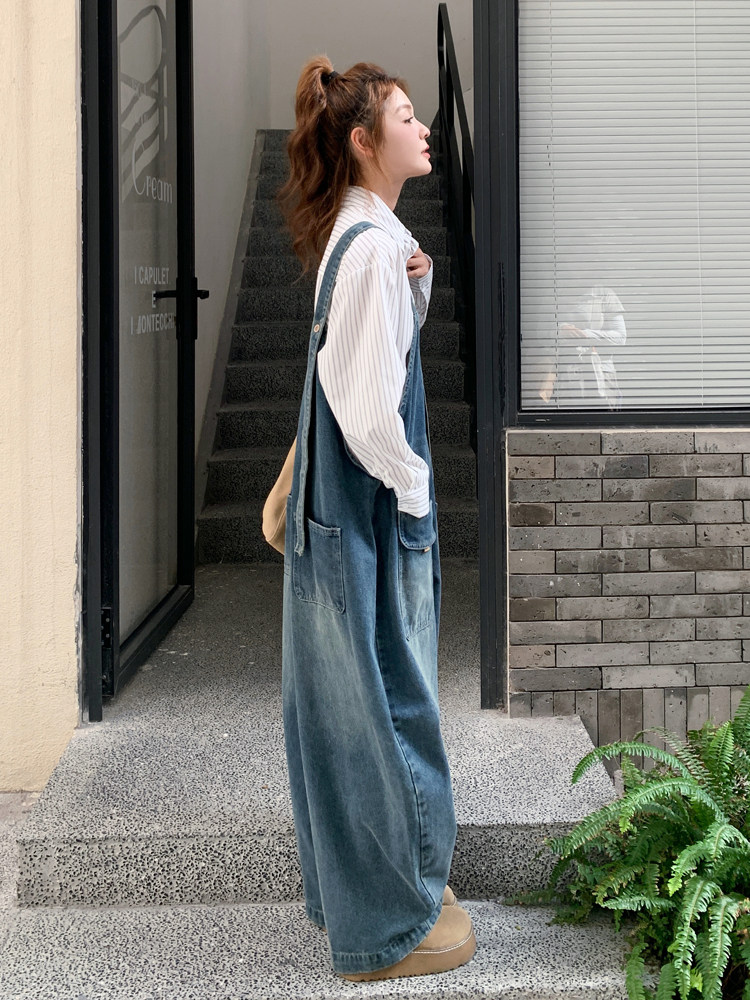 【现货】新款牛仔背带裤P135-K198,女装连体裤,浙宝128A