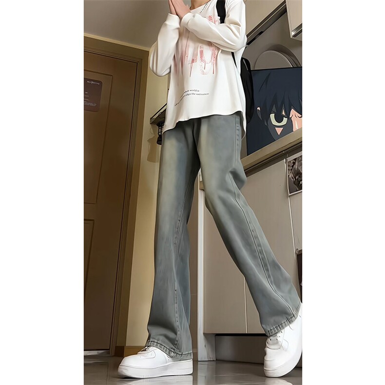 春季加长版裤子男高个子美式高街188cm110牛仔裤直筒长裤KZ010P58,男装牛仔裤,电商B312