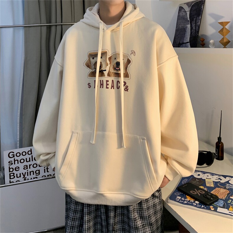 抖音品质 23/秋季320G华棉男士连帽大码印花卫衣WYH3255-P45控68图片