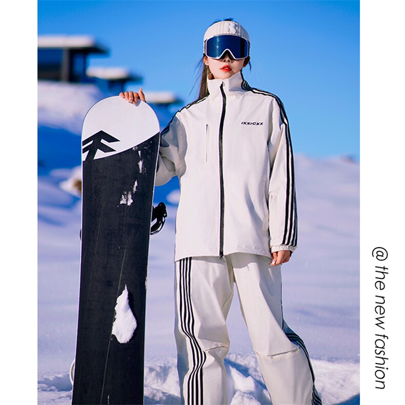 户外防水拼接条纹俩件套登山服男女滑雪服套装TZ031-P235控338，男装休闲套装，电商A001