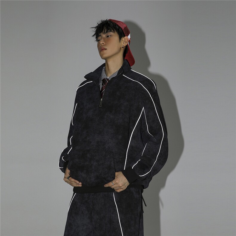 可二开脏脏灰扎染大码M-5XL卫衣WY78064P68卫裤WK78065P68套装，男装休闲裤，星座227-7