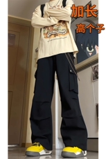 春季加长版工装裤男高个子阔腿直筒伞兵裤188cm110裤子KZ012P78，男装休闲裤，电商B312