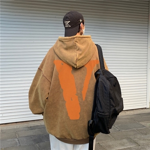 加绒新款港风宽松连帽套头卫衣X5671-常规P70控88-加绒P80控98图片