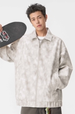 男士帅气美式皮衣扎染户外机能飞行外套，男装皮衣，星座1206-1（原A206-1）