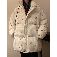 W8205P125控158华夫格印花棉衣冬季棉服外套宽松棉服面包服男，男装棉衣，电商B205
